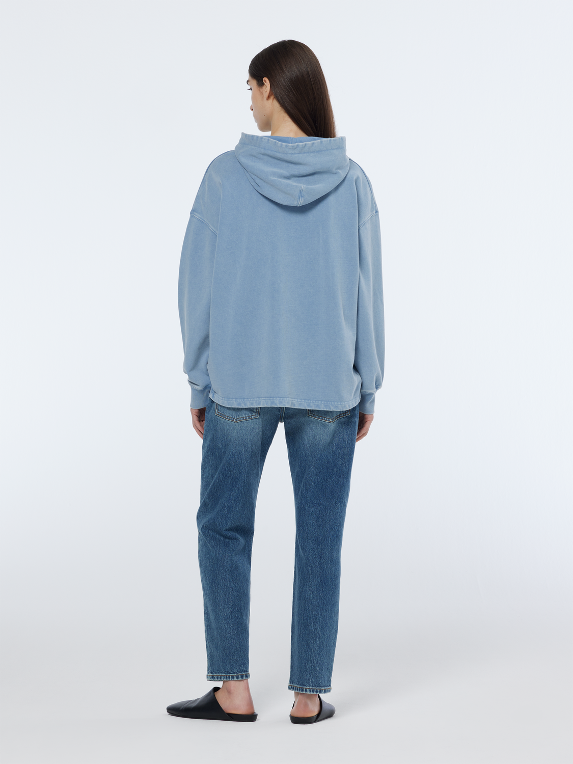 Washed artwork oversized hoodie