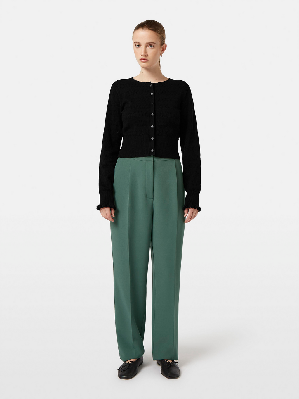 Pointelle cardigan