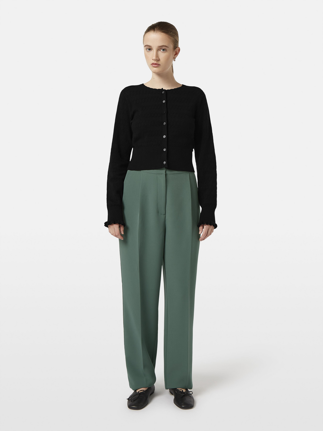 Pointelle cardigan