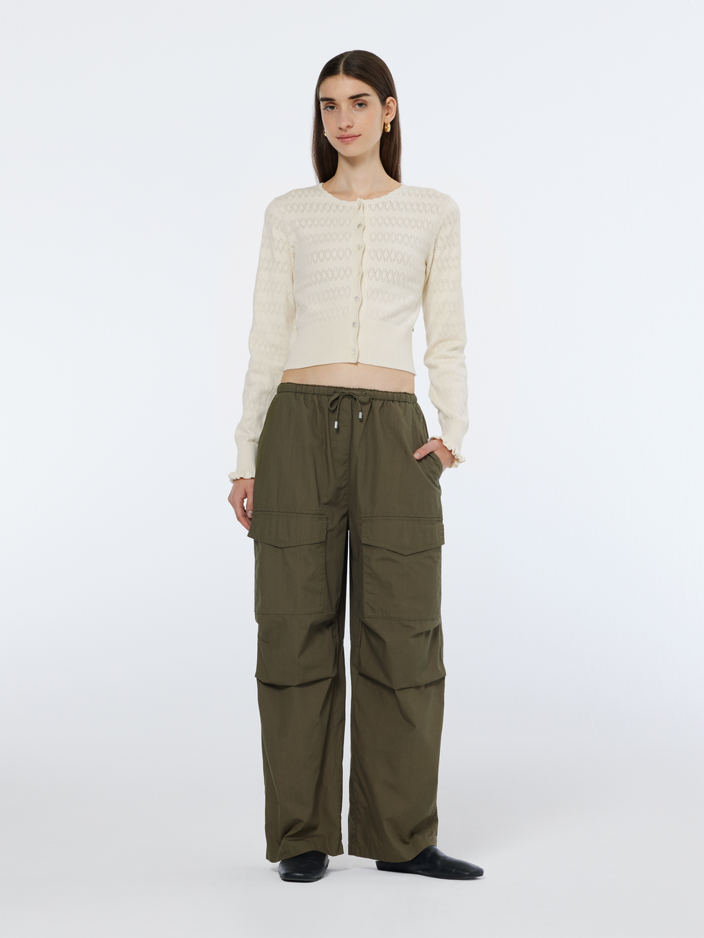 Pointelle cardigan