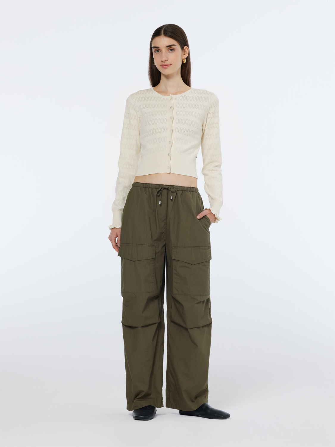 Pointelle cardigan