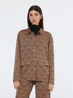 Monogram jacquard knitted jacket