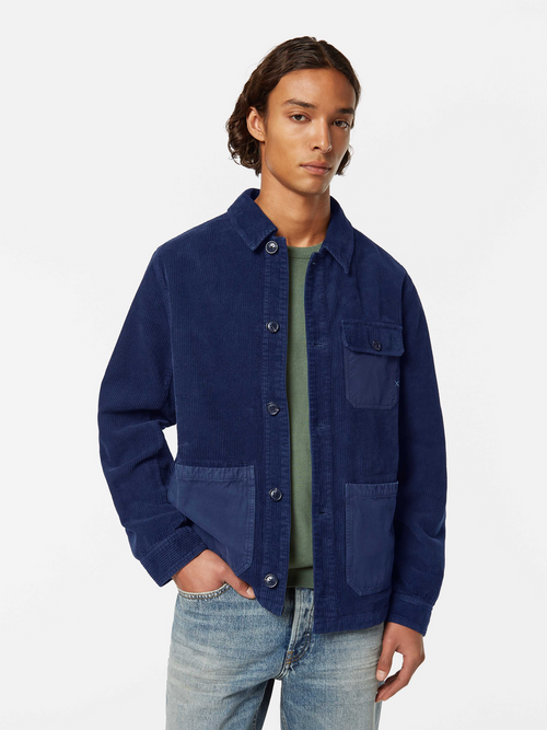 Washed corduroy worker jacket