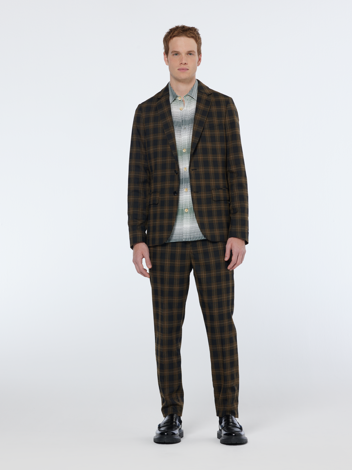 Irving yarn-dyed tailored check chino