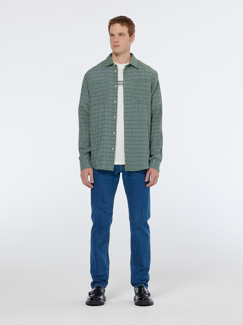 Regular fit double face check shirt