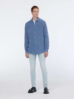 Regular fit double face check shirt