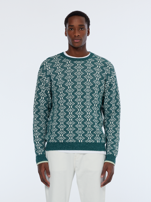 Jacquard regular fit crewneck