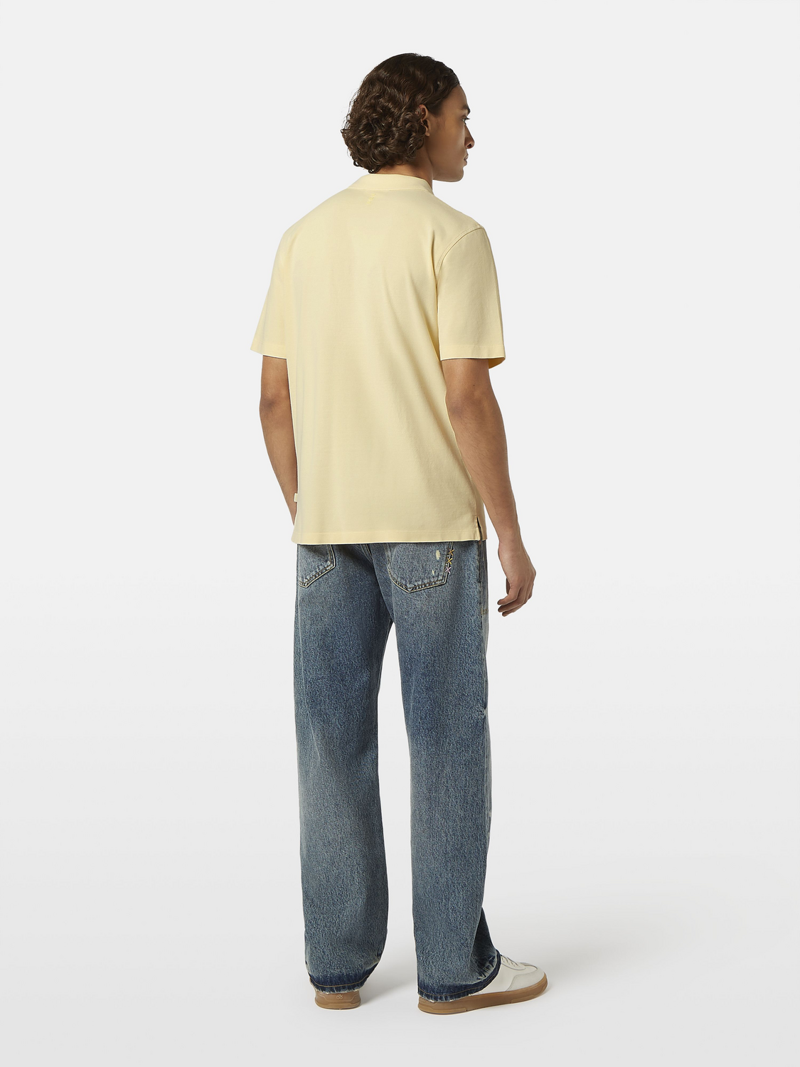 Garment dye pique pocket polo