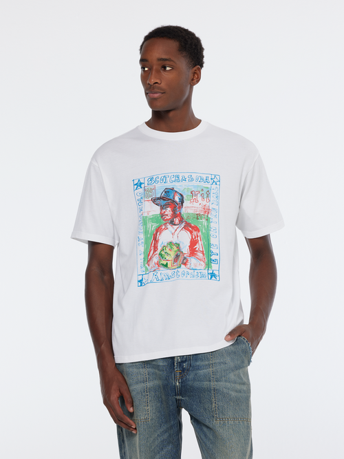 Front chest artwork relaxed fit t-shirt