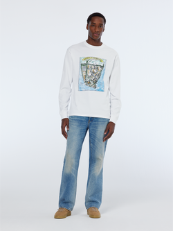 Front artwork relaxed fit long sleeve t-shirt