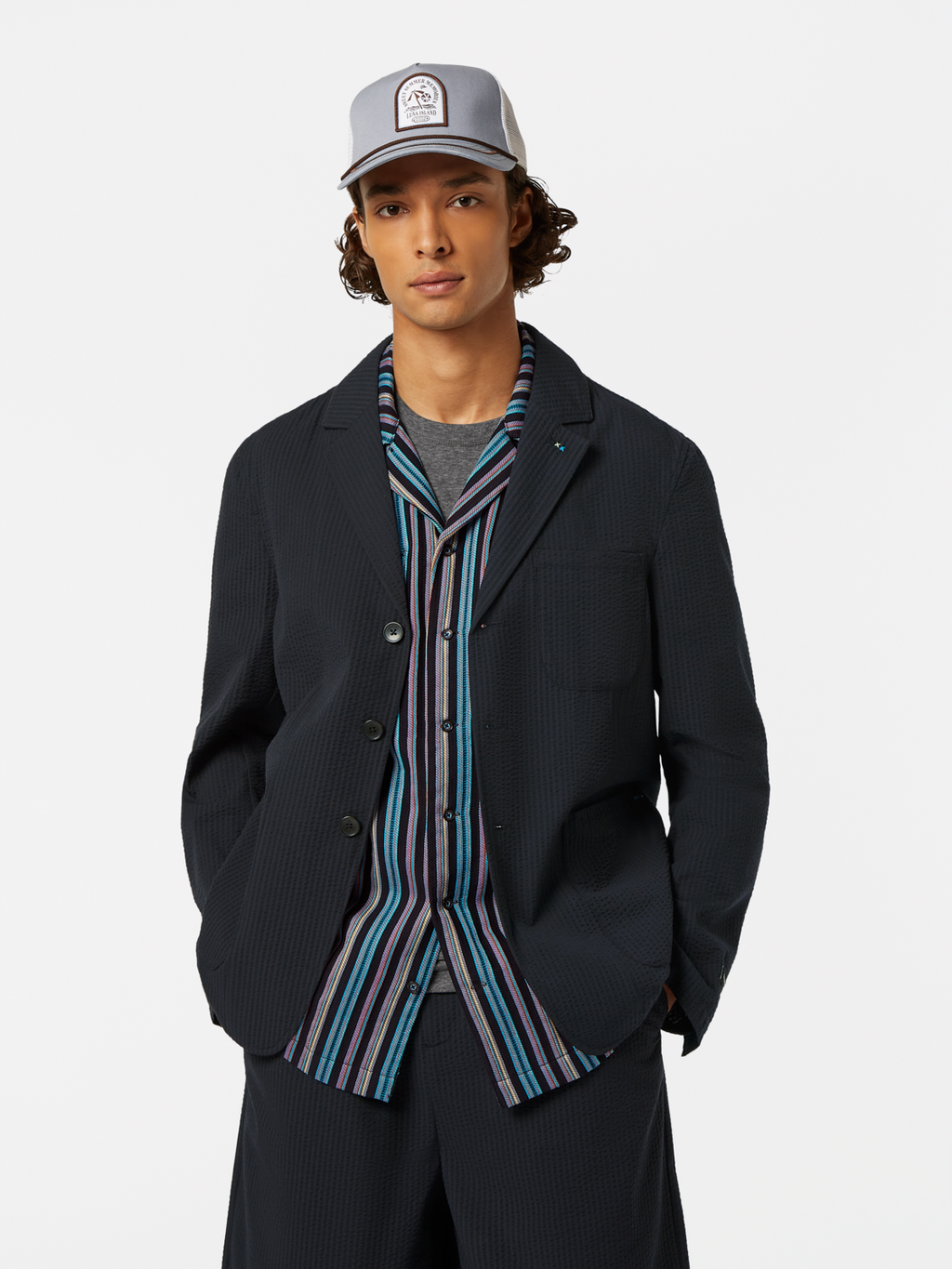 Unconstructed Seersucker Blazer