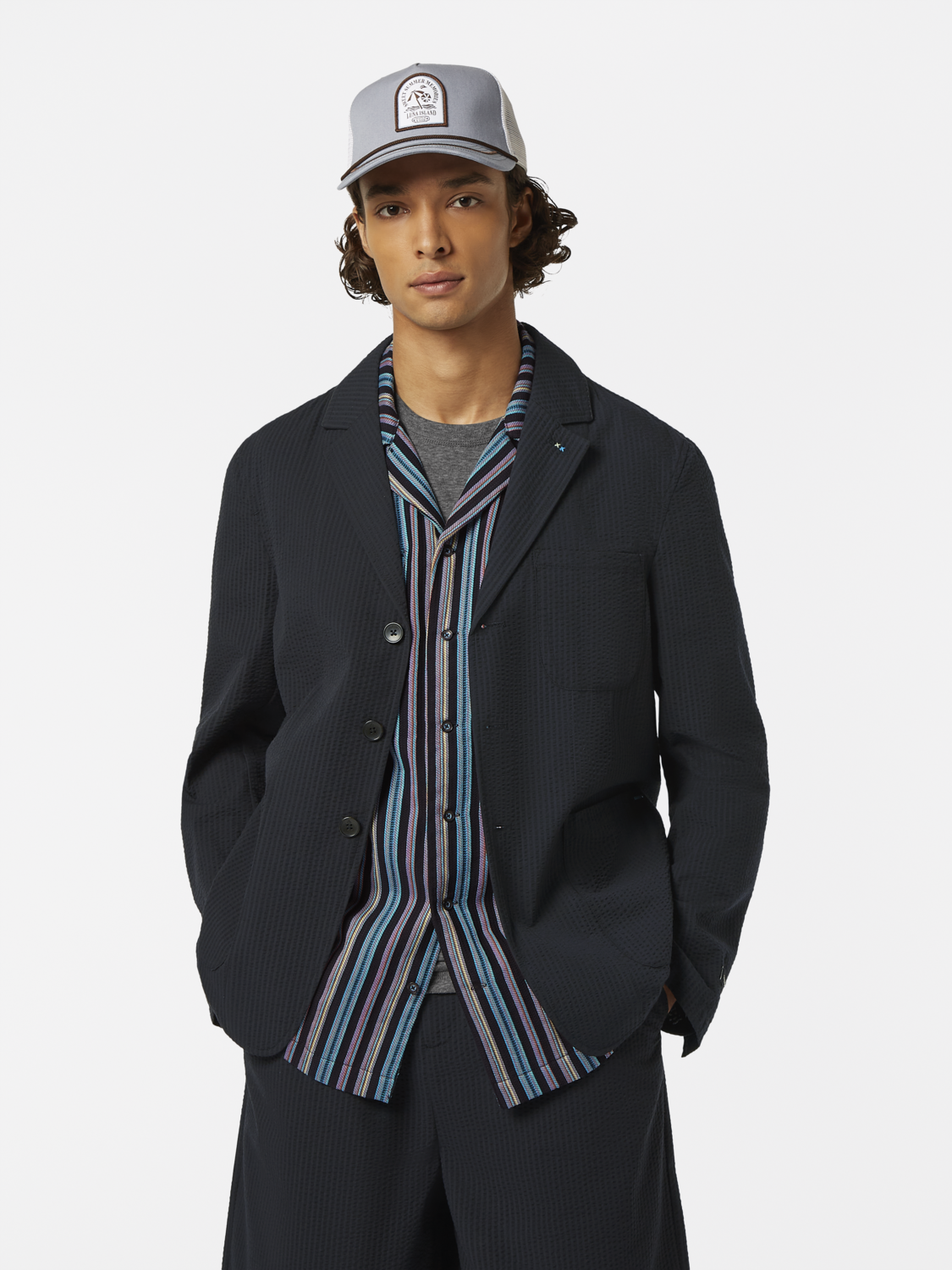 Unconstructed Seersucker Blazer
