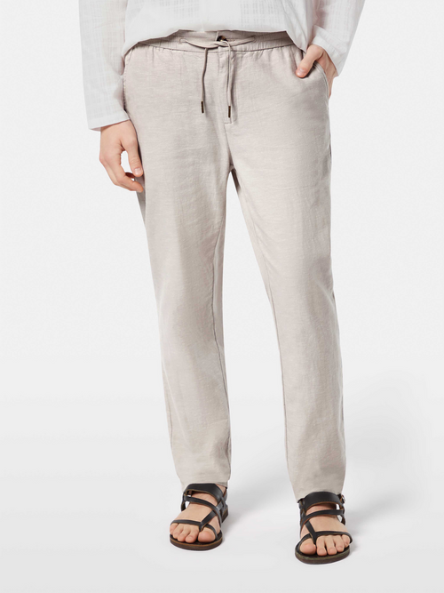 Seasonal core - Warren cotton-linen twill jogger