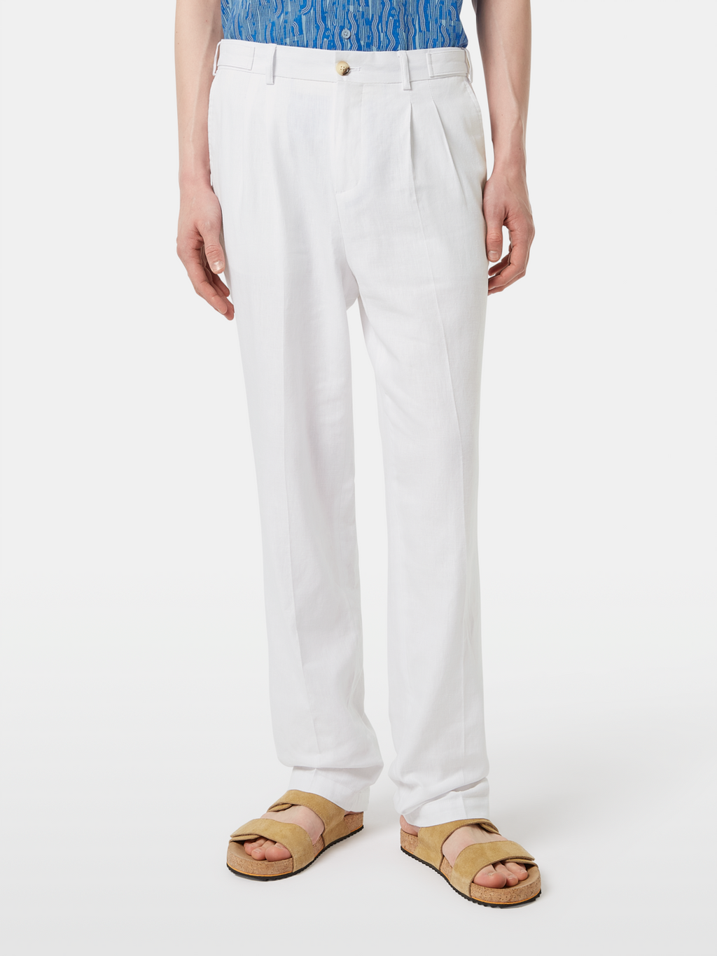 cotton-linen twill chinos