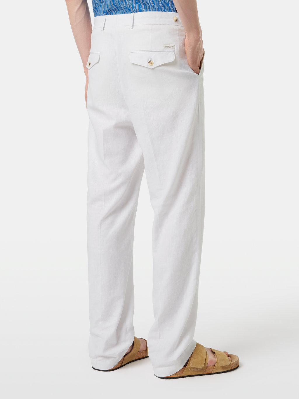 cotton-linen twill chinos