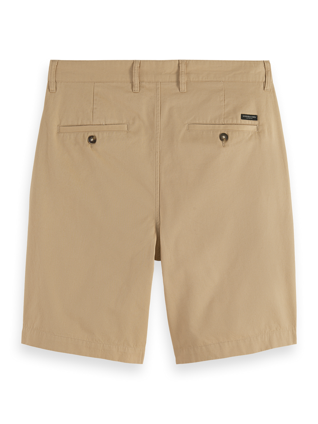 Pleated wide fit cotton-twill bermuda short