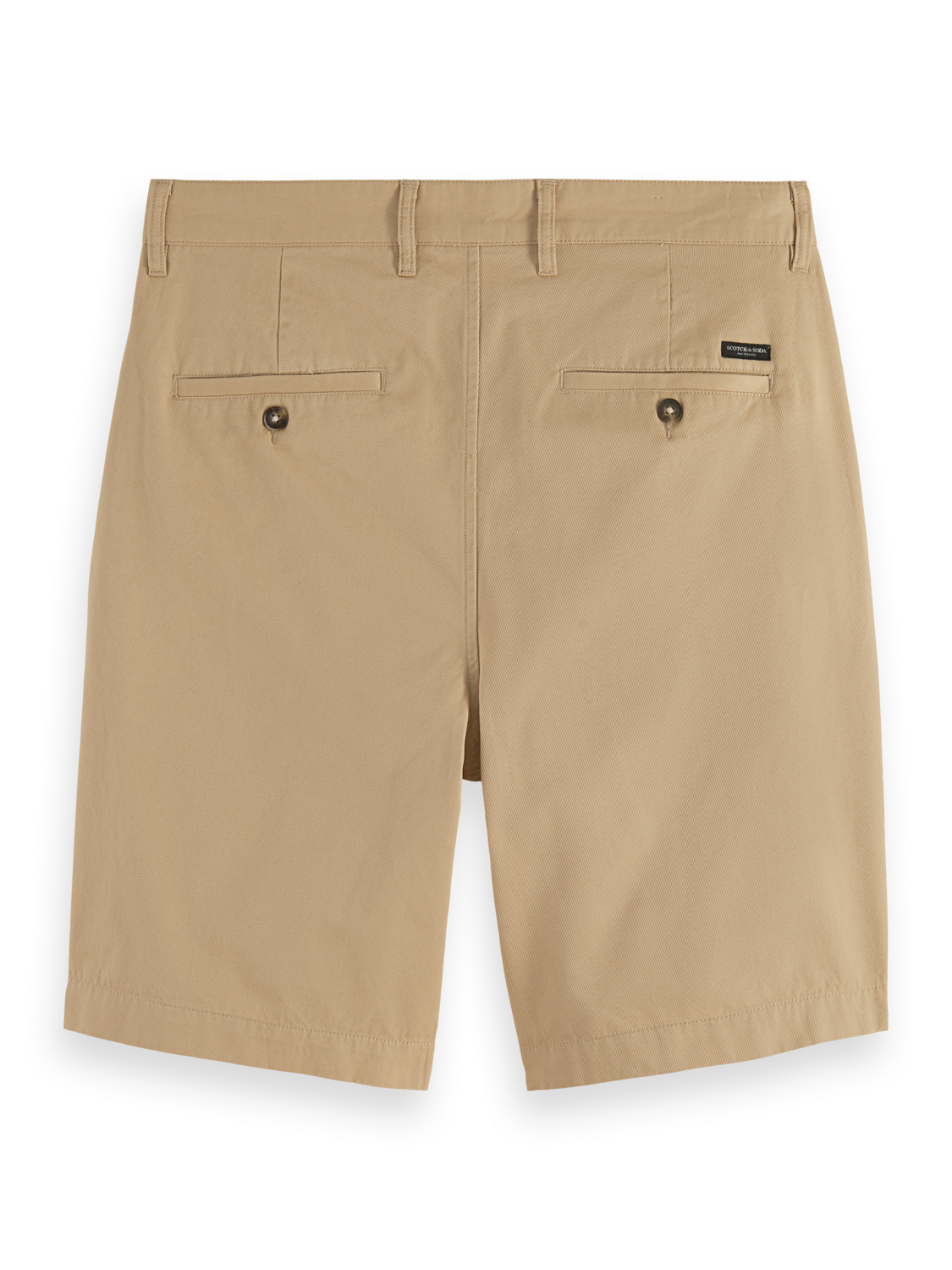 Pleated wide fit cotton-twill bermuda short