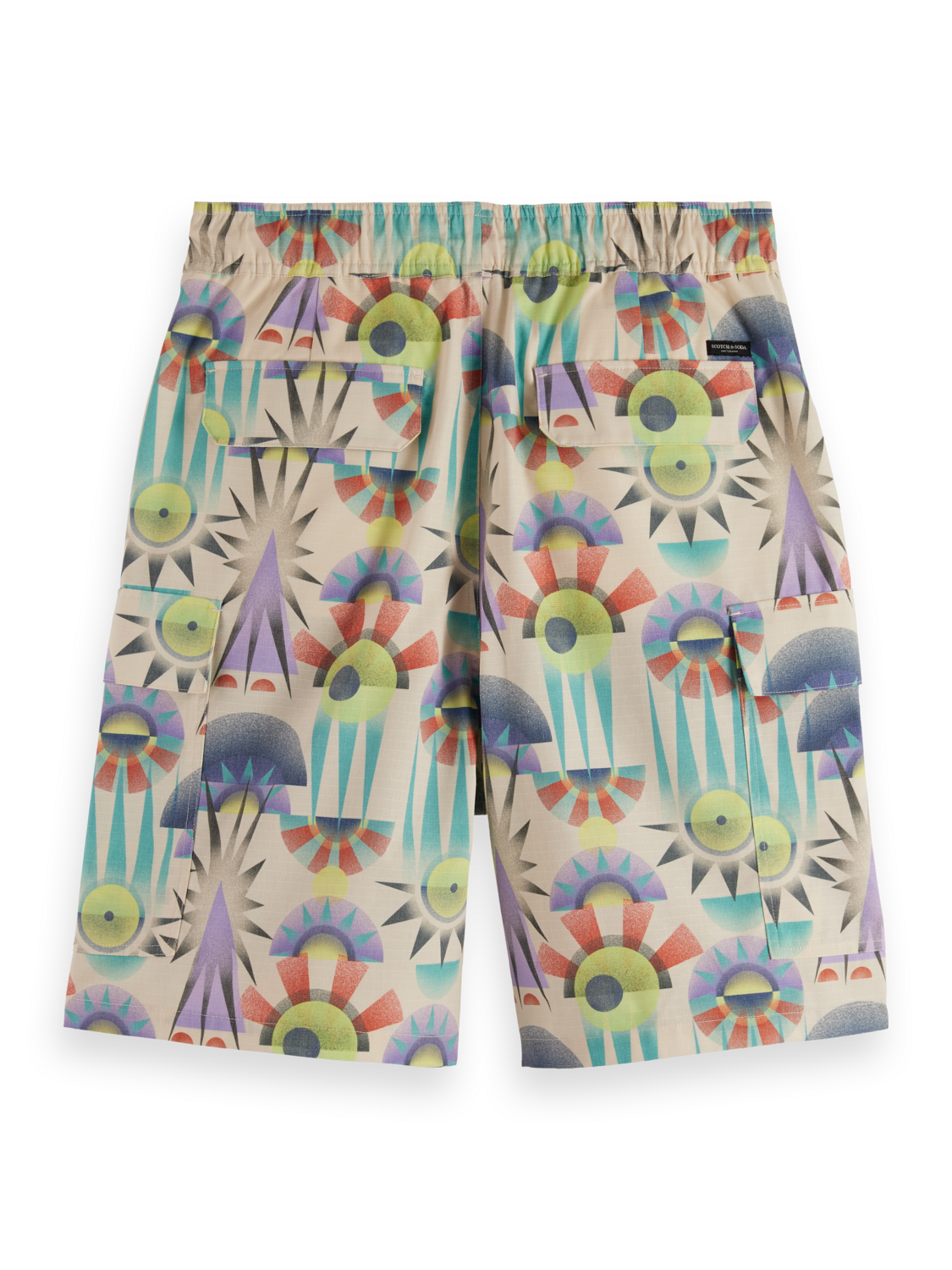 Wide fit printed ribstop cargo short