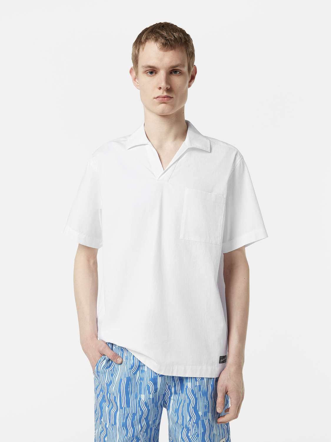 Short Sleeve linen blend shirt