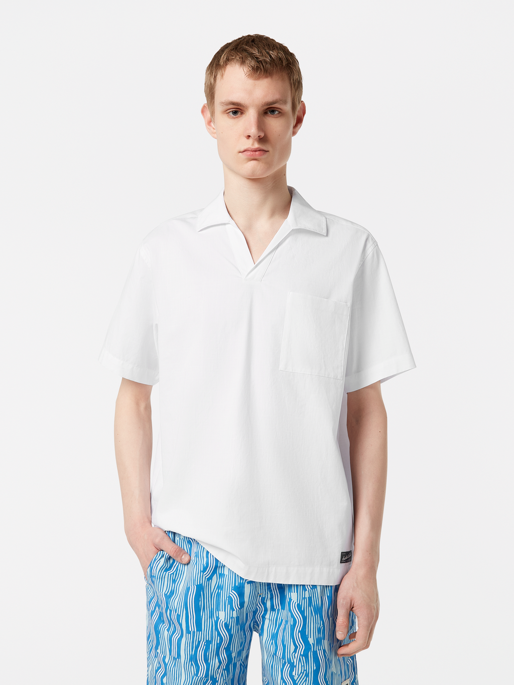 Short Sleeve linen blend shirt