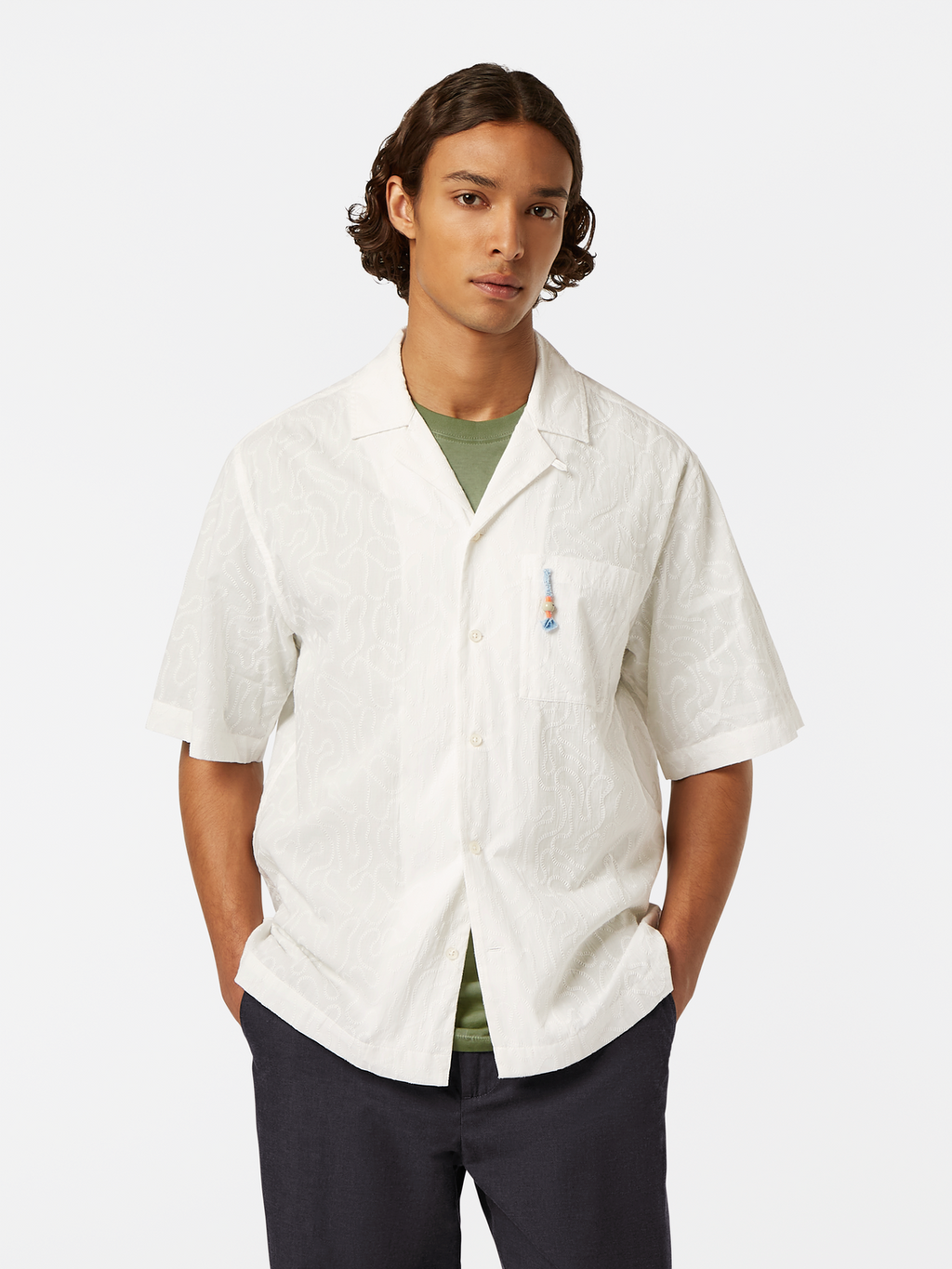 Embroidered Short Sleeve Shirt
