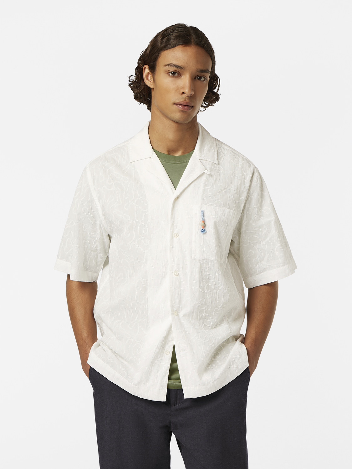 Embroidered Short Sleeve Shirt