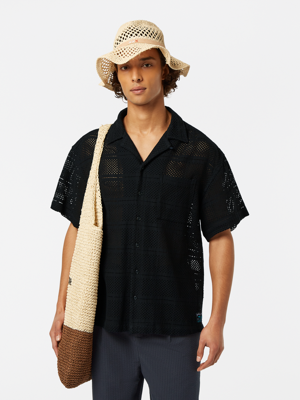 Crochet Short Sleeve Shirt