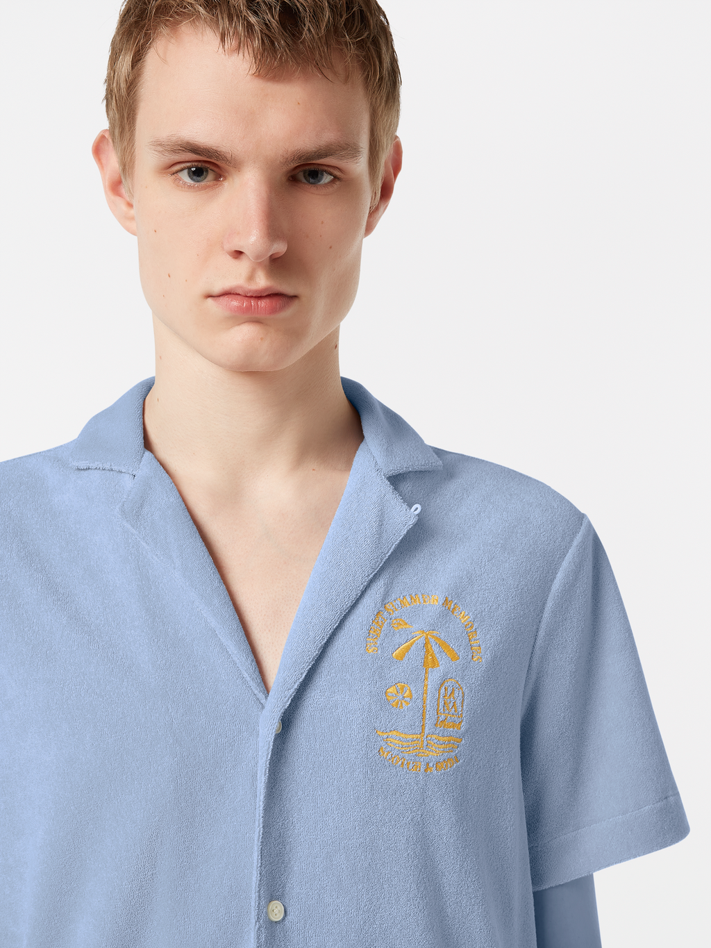 Short sleeve towelling shirt