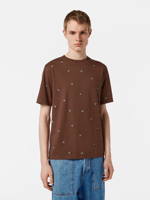 Regular fit micro AOP T-shirt