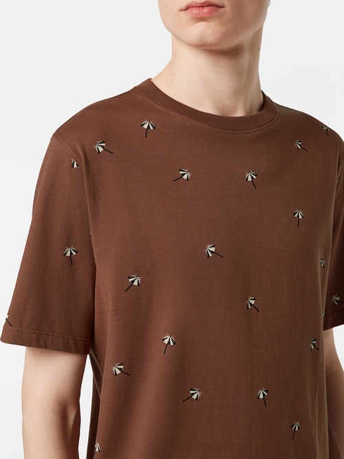 Regular fit micro AOP T-shirt