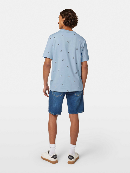 Regular fit micro AOP T-shirt