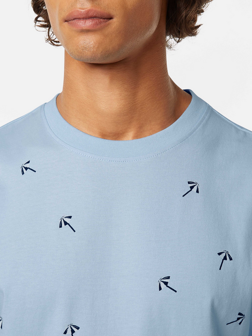 Regular fit micro AOP T-shirt