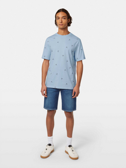 Regular fit micro AOP T-shirt
