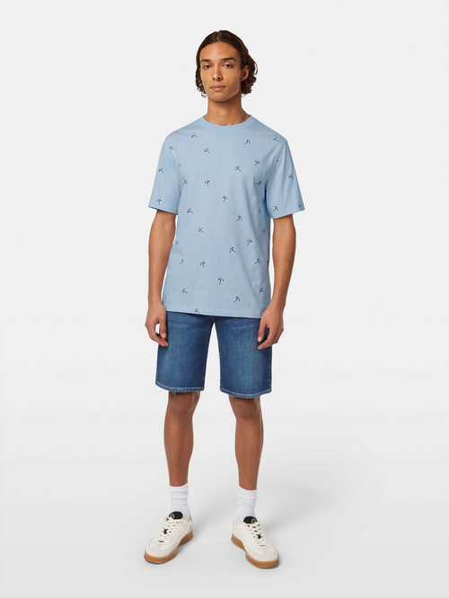 Regular fit micro AOP T-shirt