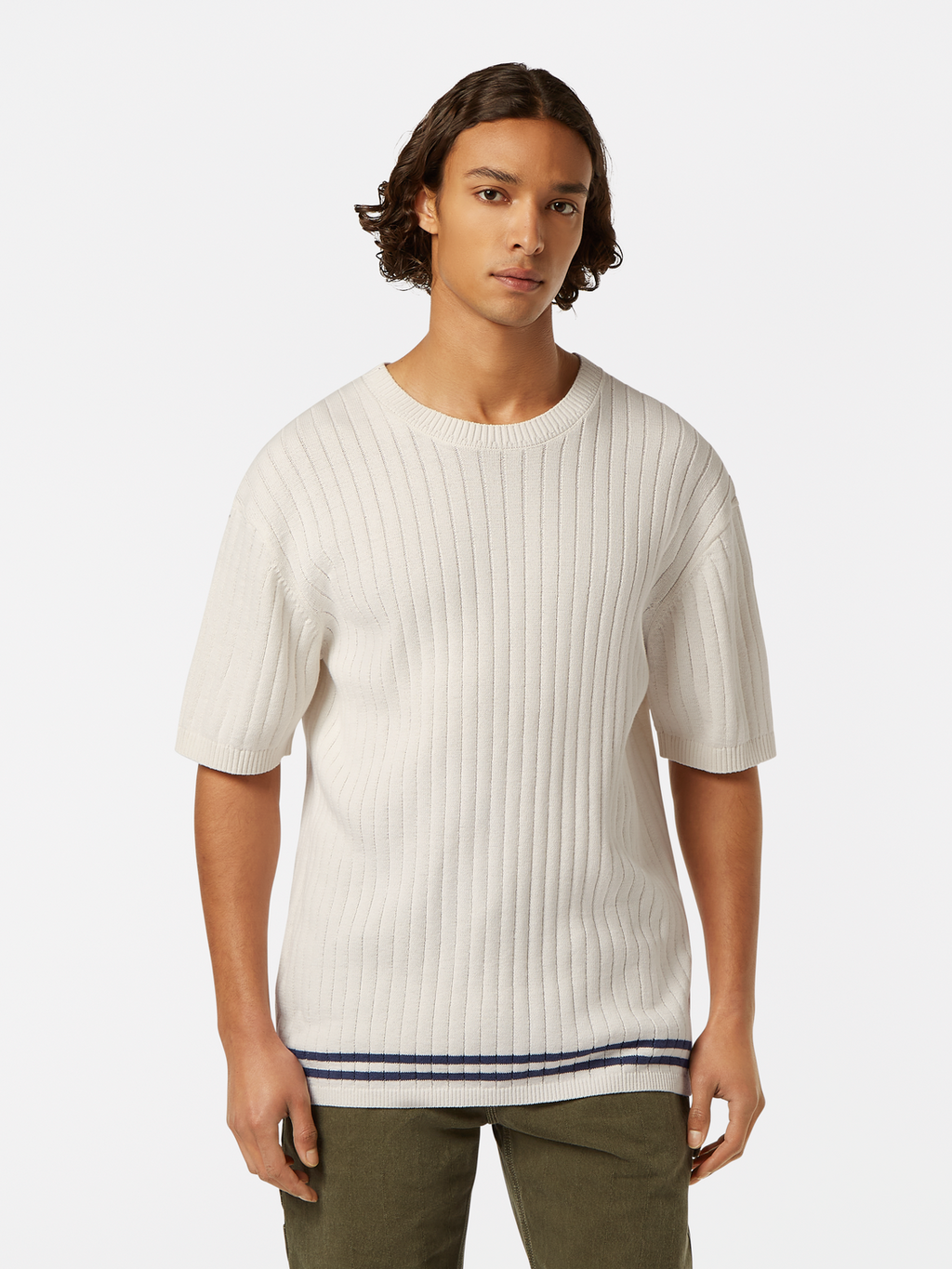 Structured knitted T-shirt