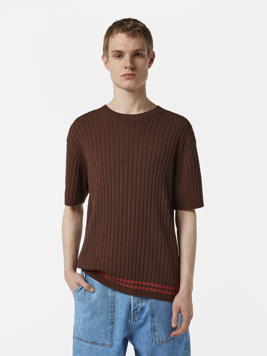 Structured knitted T-shirt