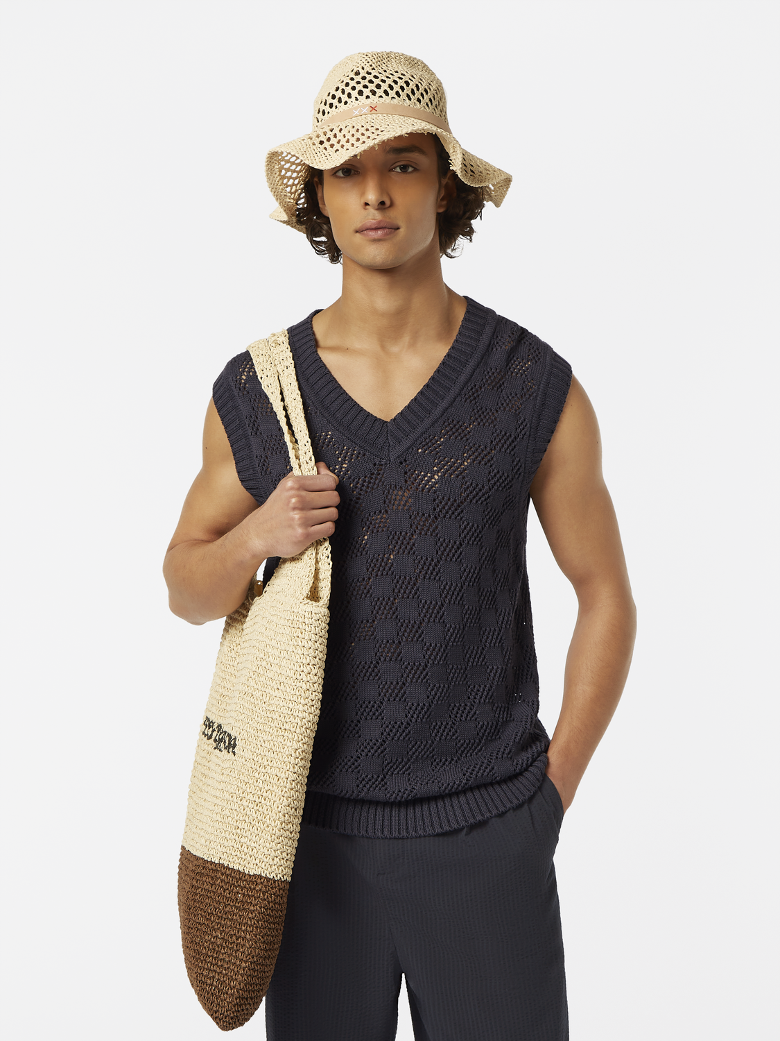 Structured v-neck vest