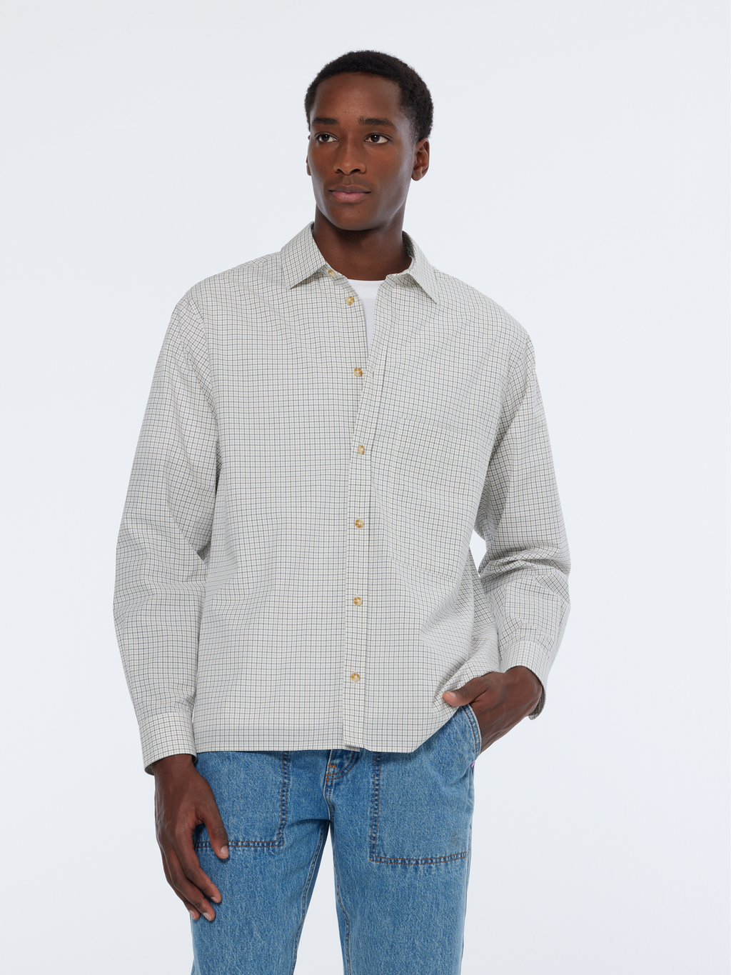 Relaxed yarn-dyed check shirt