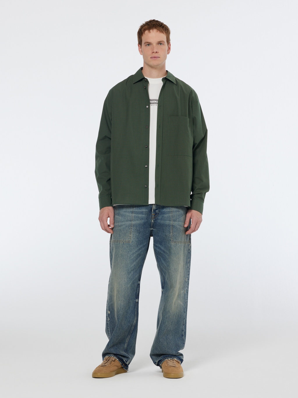 Relaxed yarn-dyed check shirt