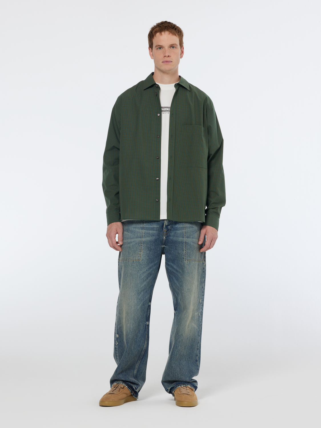 Relaxed yarn-dyed check shirt