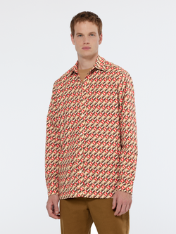 Regular fit geo-print shirt