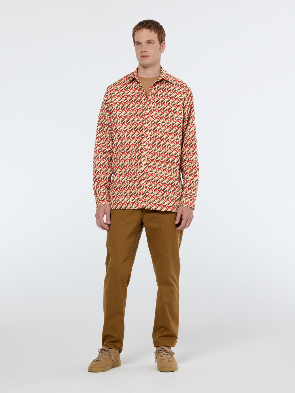 Regular geo-print shirt
