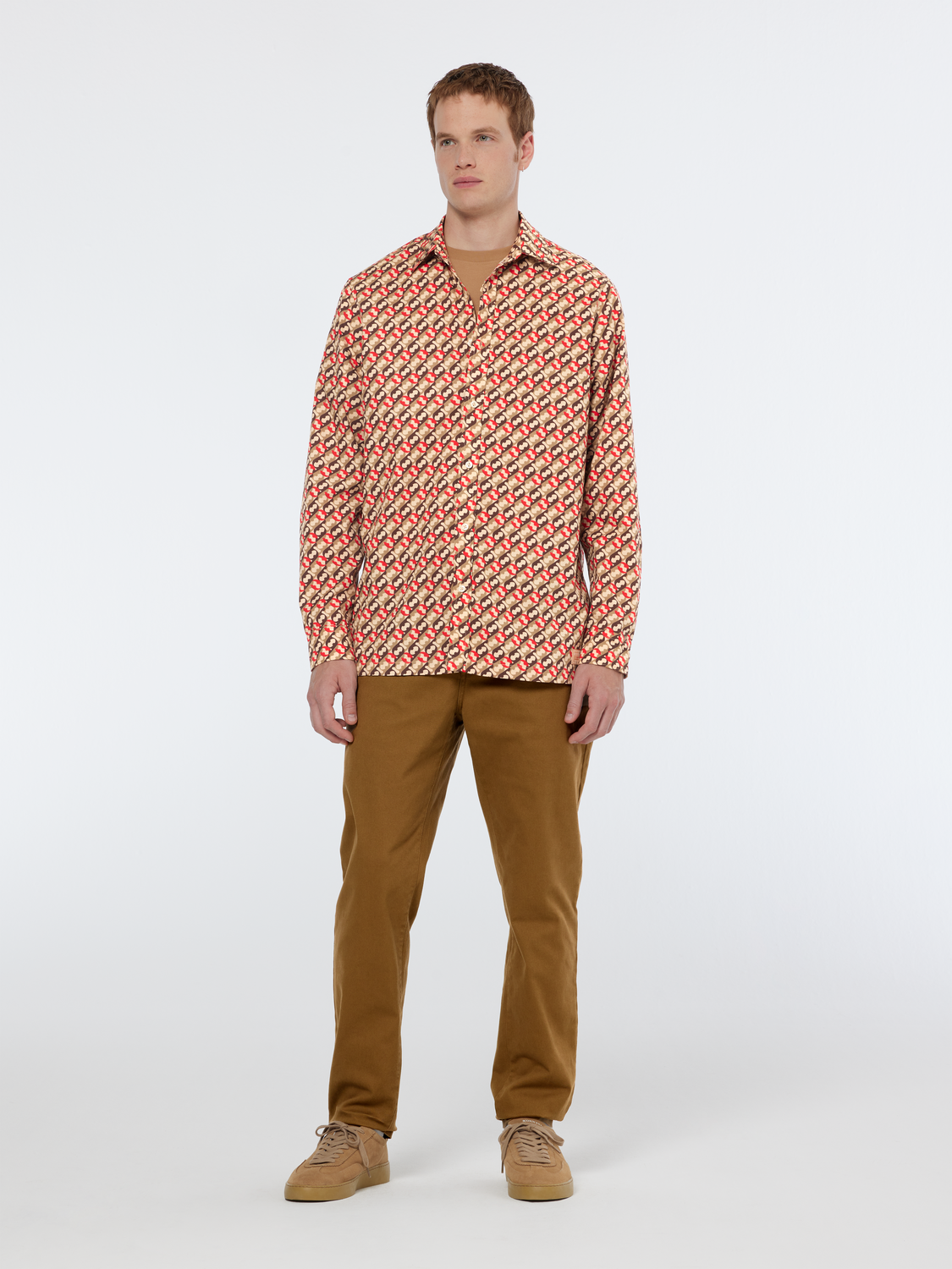 Regular geo-print shirt
