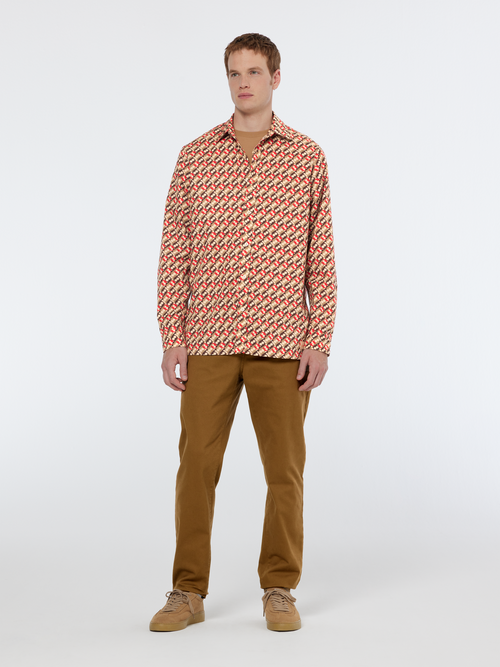 Regular fit geo-print shirt