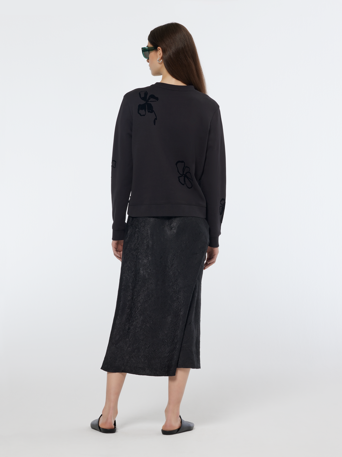Flock print sweatshirt