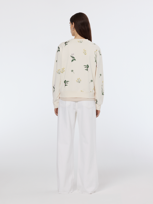 All over embroidery regular sweatshirt