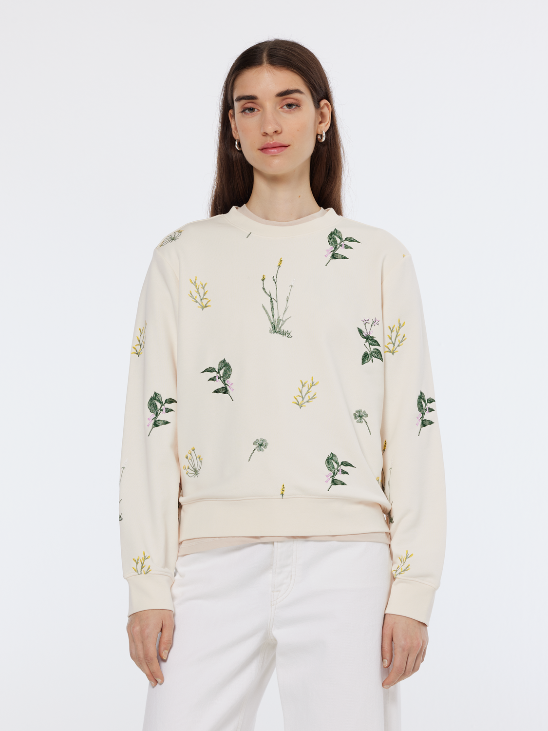 embroidery regular sweatshirt