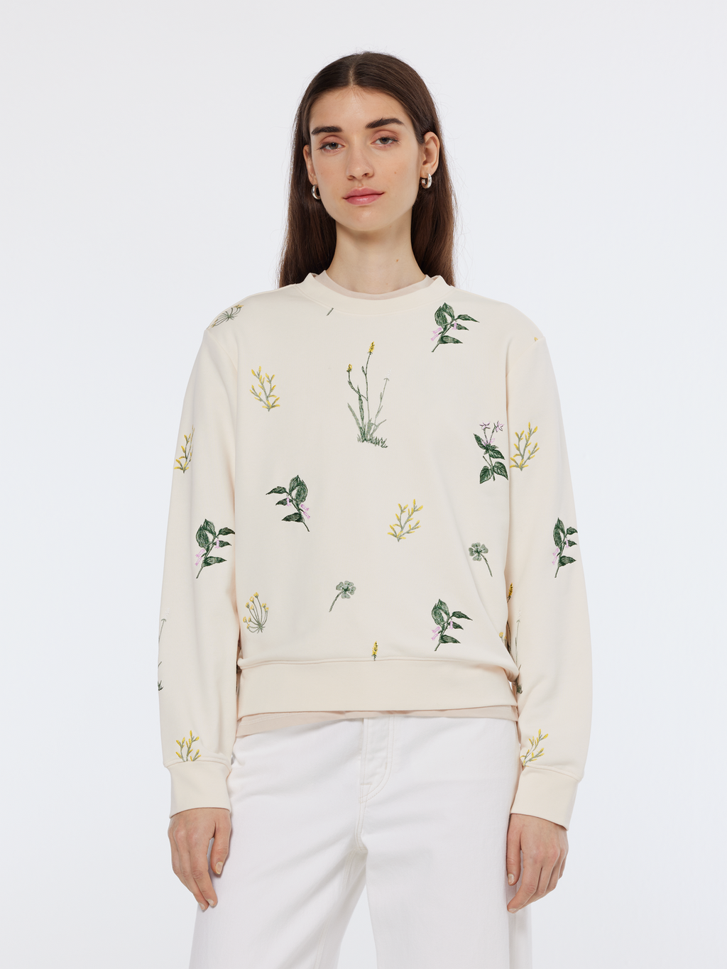embroidery regular sweatshirt