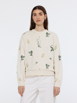 All over embroidery regular sweatshirt