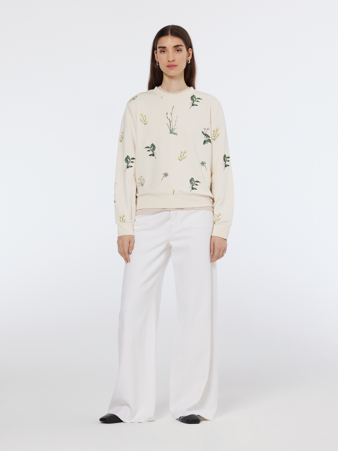 embroidery regular sweatshirt